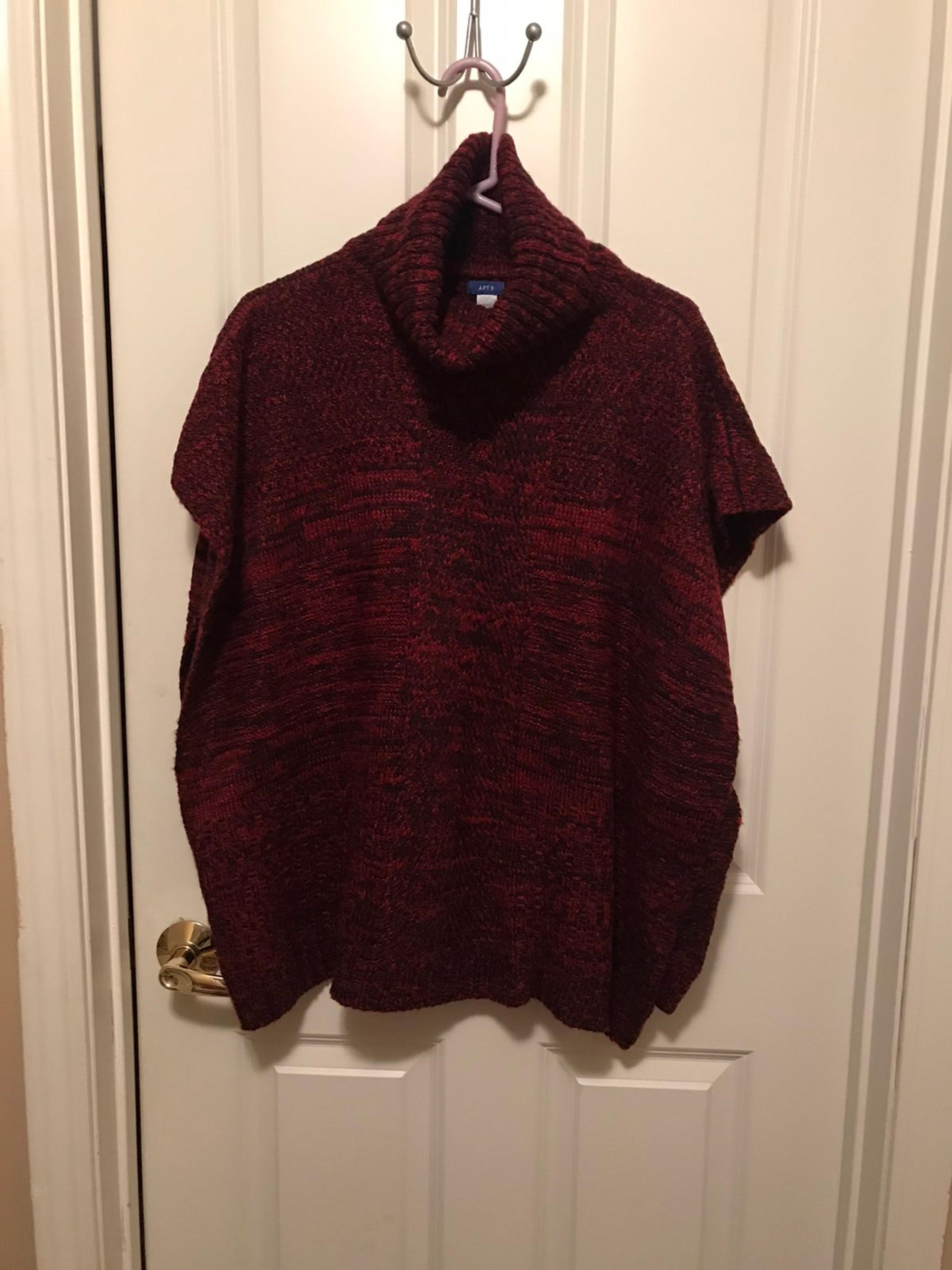 Apt.9 Turtleneck Pullover Puncho Sweater