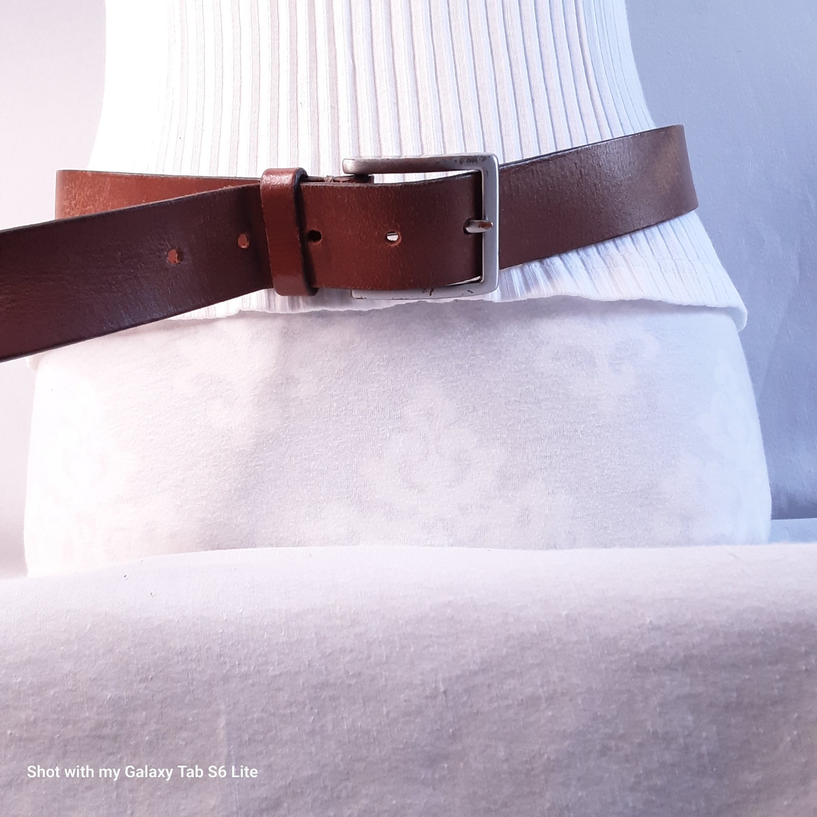 Express Leather Belt Unisex Medium Classic Style Cocca Brown