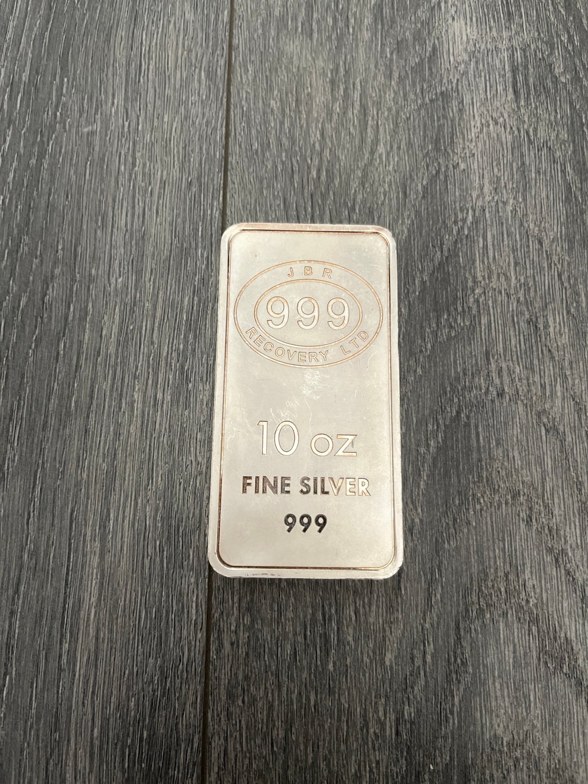 JBR 999 10oz silver bar