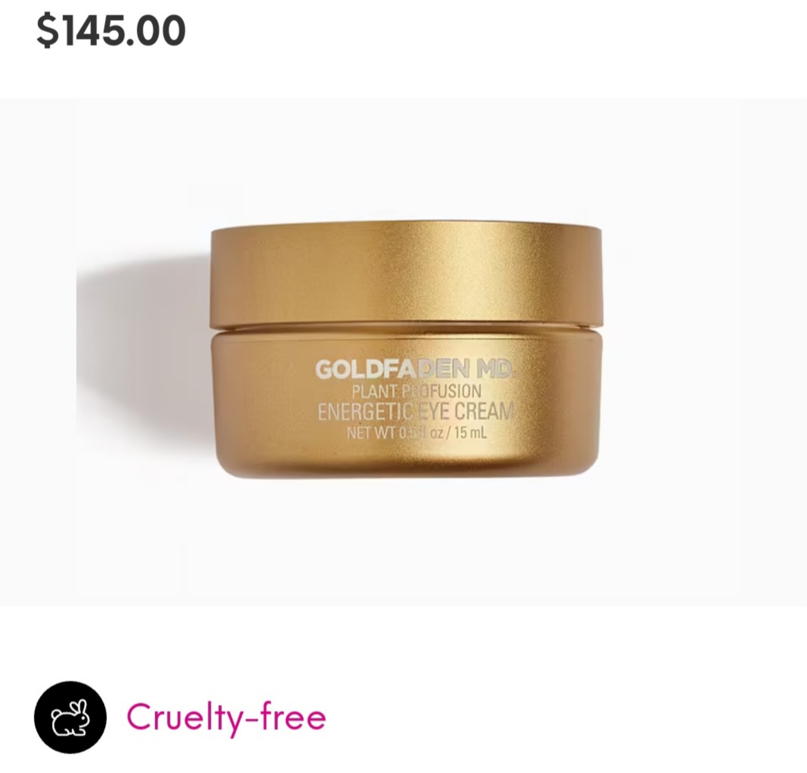 Goldfaden MD Plant Profusion Energetic Eye Cream NIB .5 Oz/15 Ml