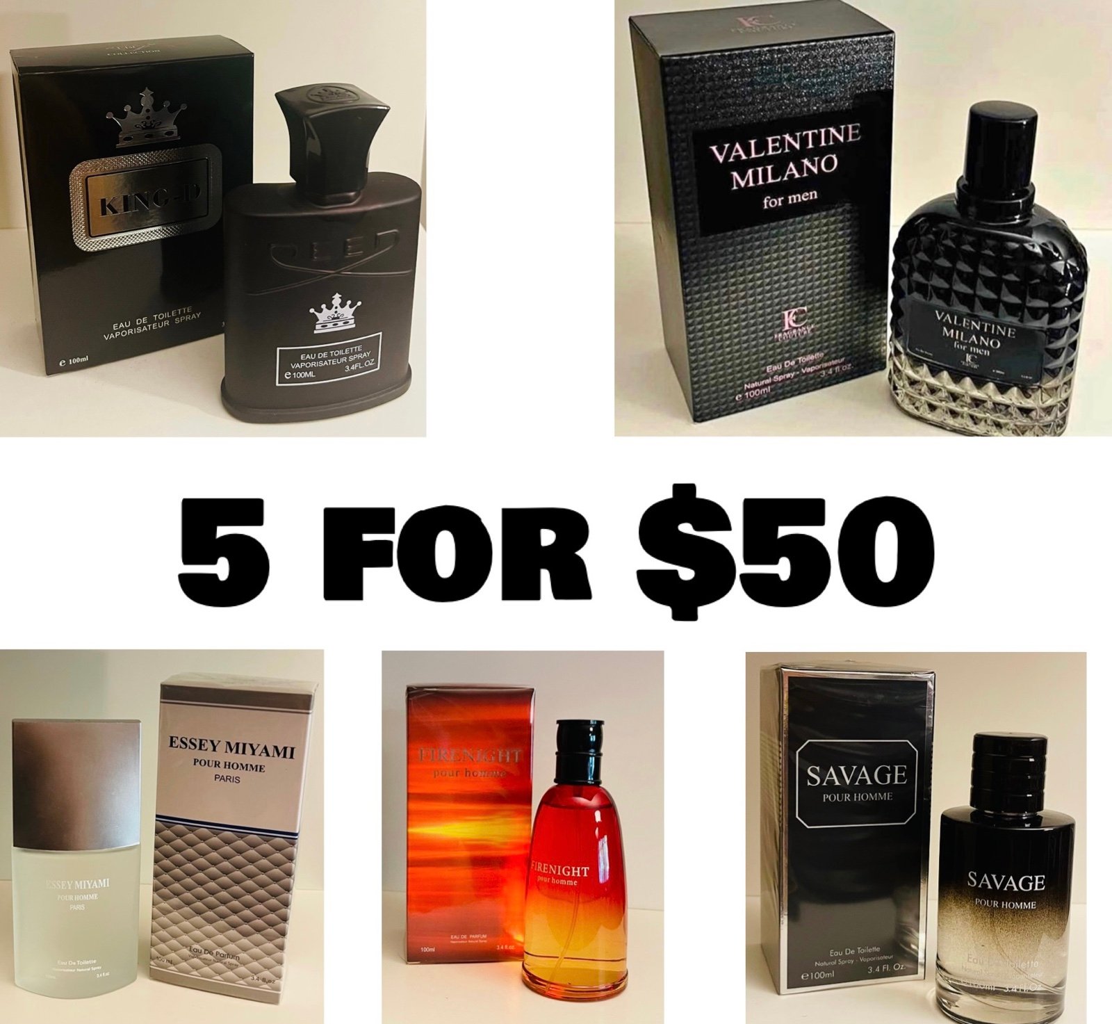 Men ’s cologne bundle 3.4oz each