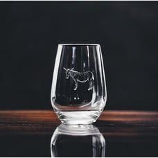 Donkey Stemless Wine Glasses x4 Premium 15 Oz Personalize Animal Farm Gift NEW