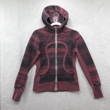 Lululemon Scuba Hoodie Full Zip Sweatshirt Womens 6 Purple Maroon Athleisure