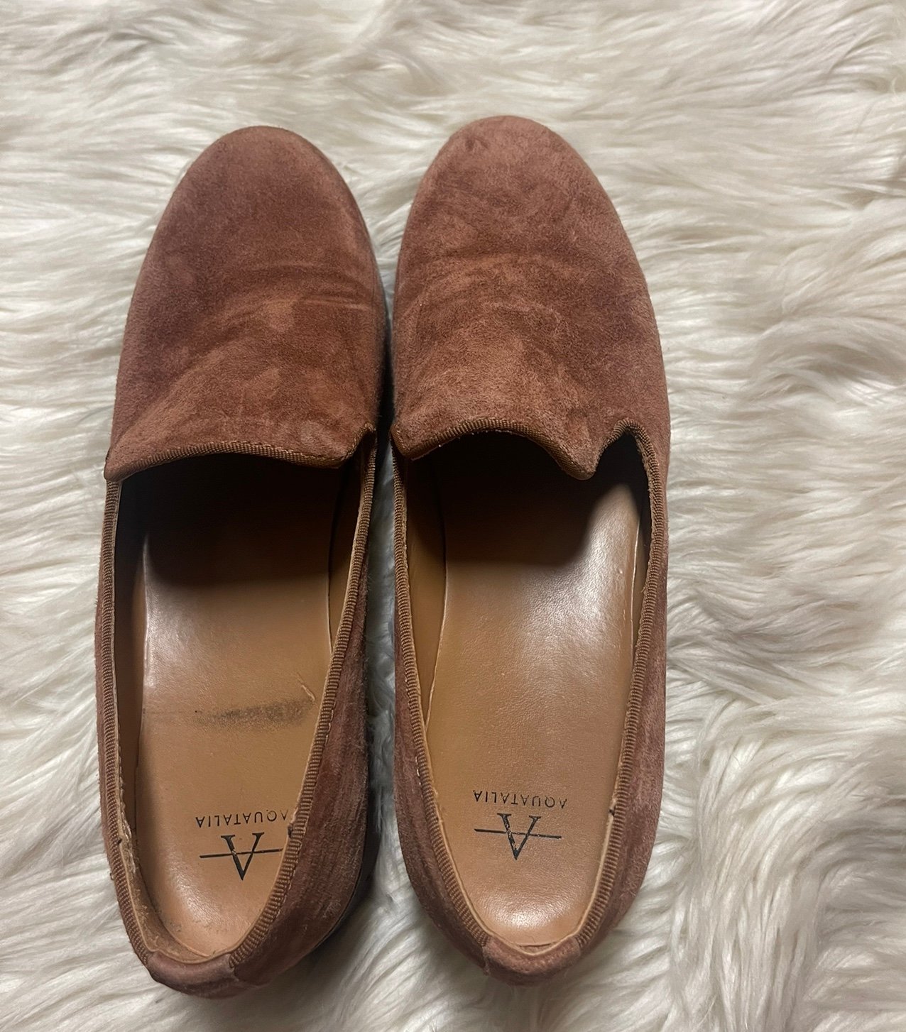 Aquatalia Suede Platform Loafers