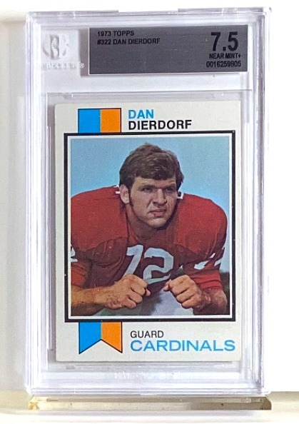 Dan Dierdorf ROOKIE RC 1973 Topps #322 BGS 7.5 NEAR MINT + HOF NFL FREE SHIP