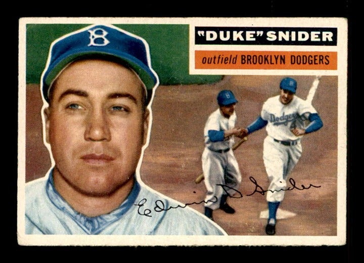 1956 Hof Topps #150 Duke Snider Brooklyn Dodgers