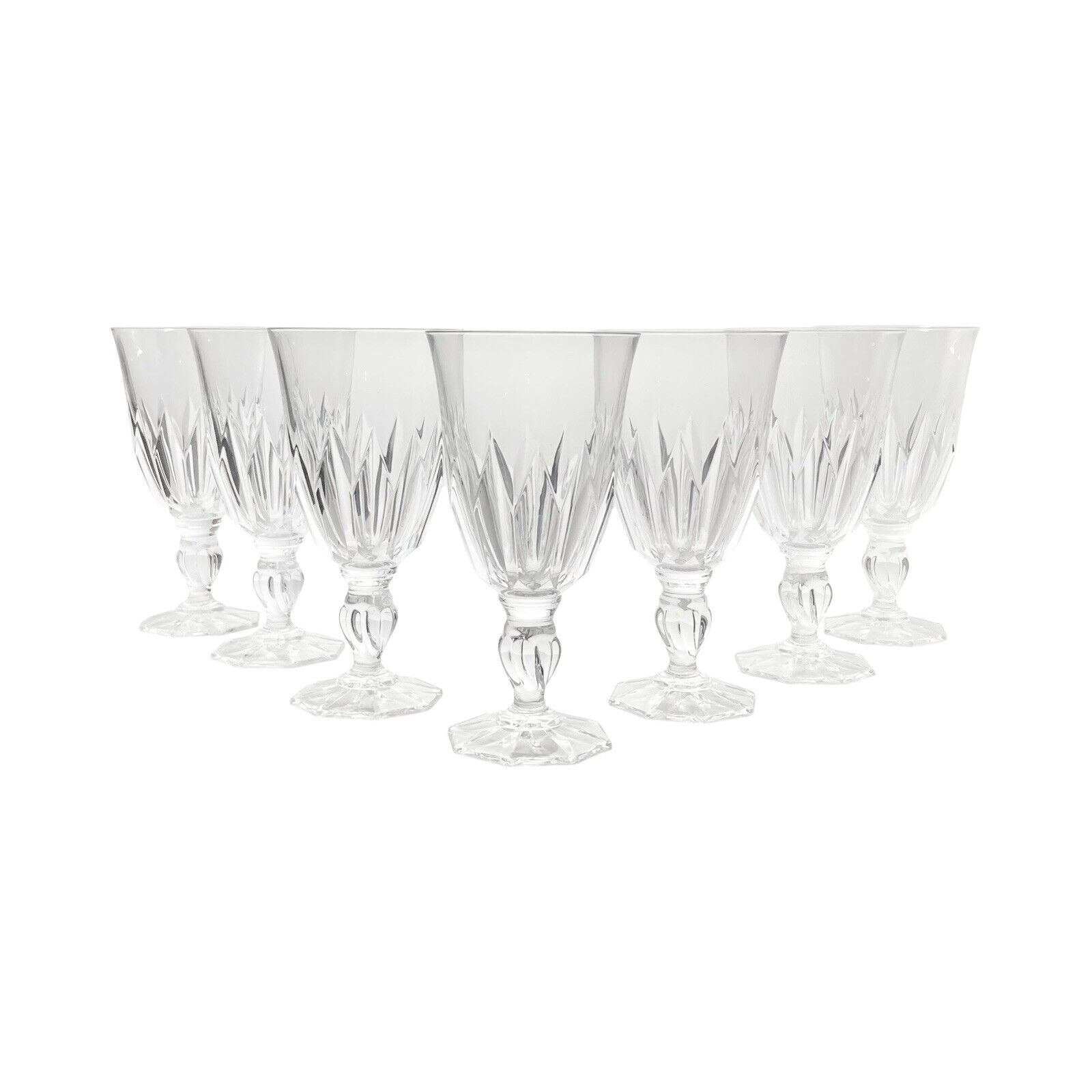 Cristal D’Arques 7 Crystal All Purpose Glasses 7 3/8” 13oz Octagonal Base CRA140