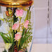 table lamp, glass lamp, retro table lamp, pleated lampshade, handmade lamp