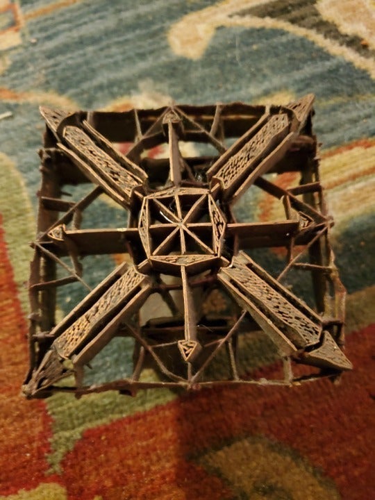 COPPER CAP CHOP STAMP COMPASS ROSE 4.5 x 4.5 BATIK INDONESIA HANDMADE