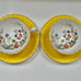 Vintage Aynsley Cottage Garden Bone China TeaCup Saucer Set Of 2 Yellow “rare”