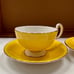 Vintage Aynsley Cottage Garden Bone China TeaCup Saucer Set Of 2 Yellow “rare”