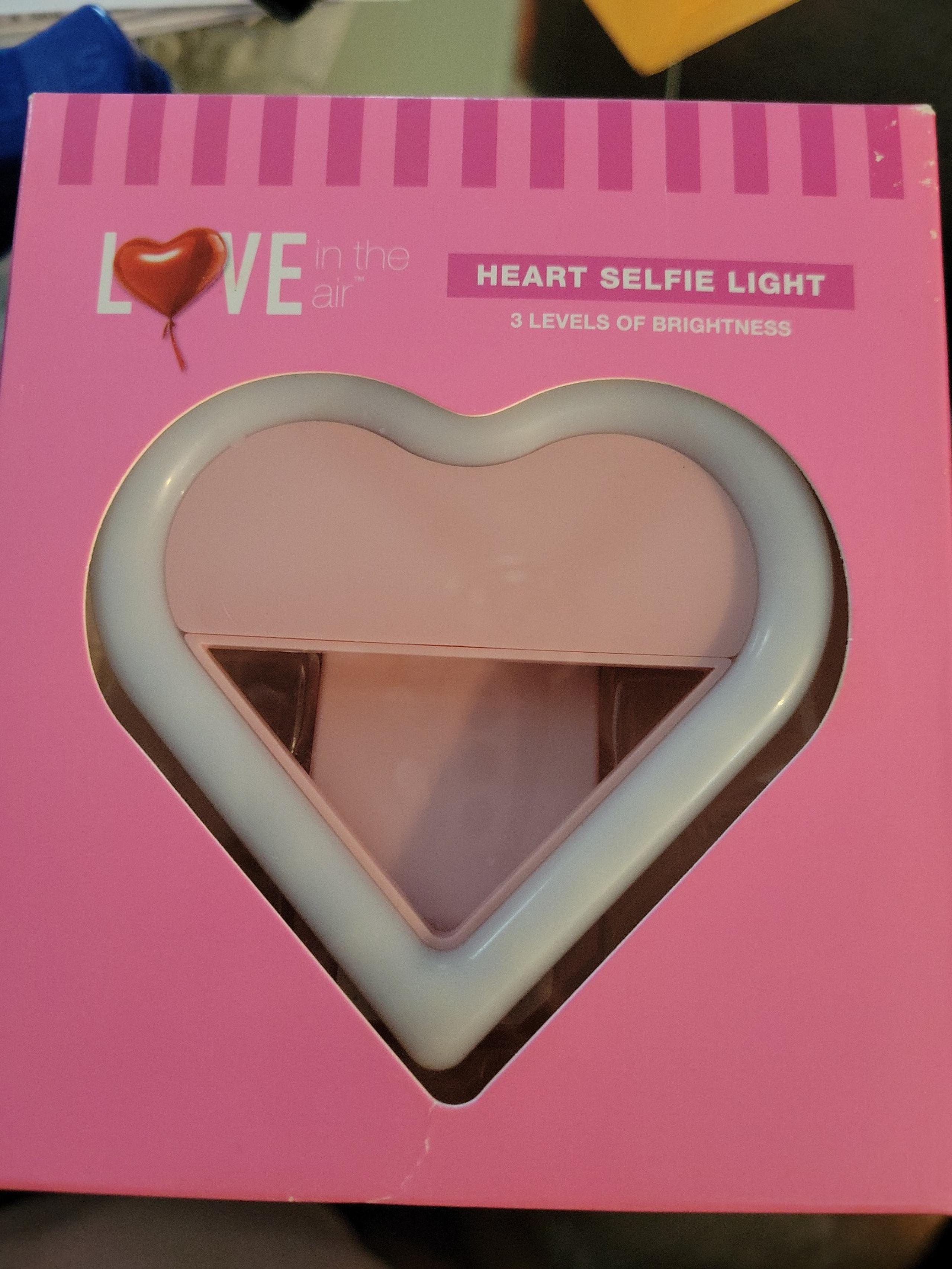 Heart shaped selfie light