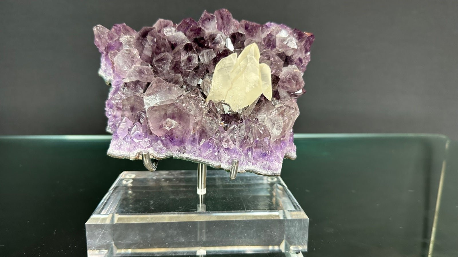 Amethyst With Calcite
