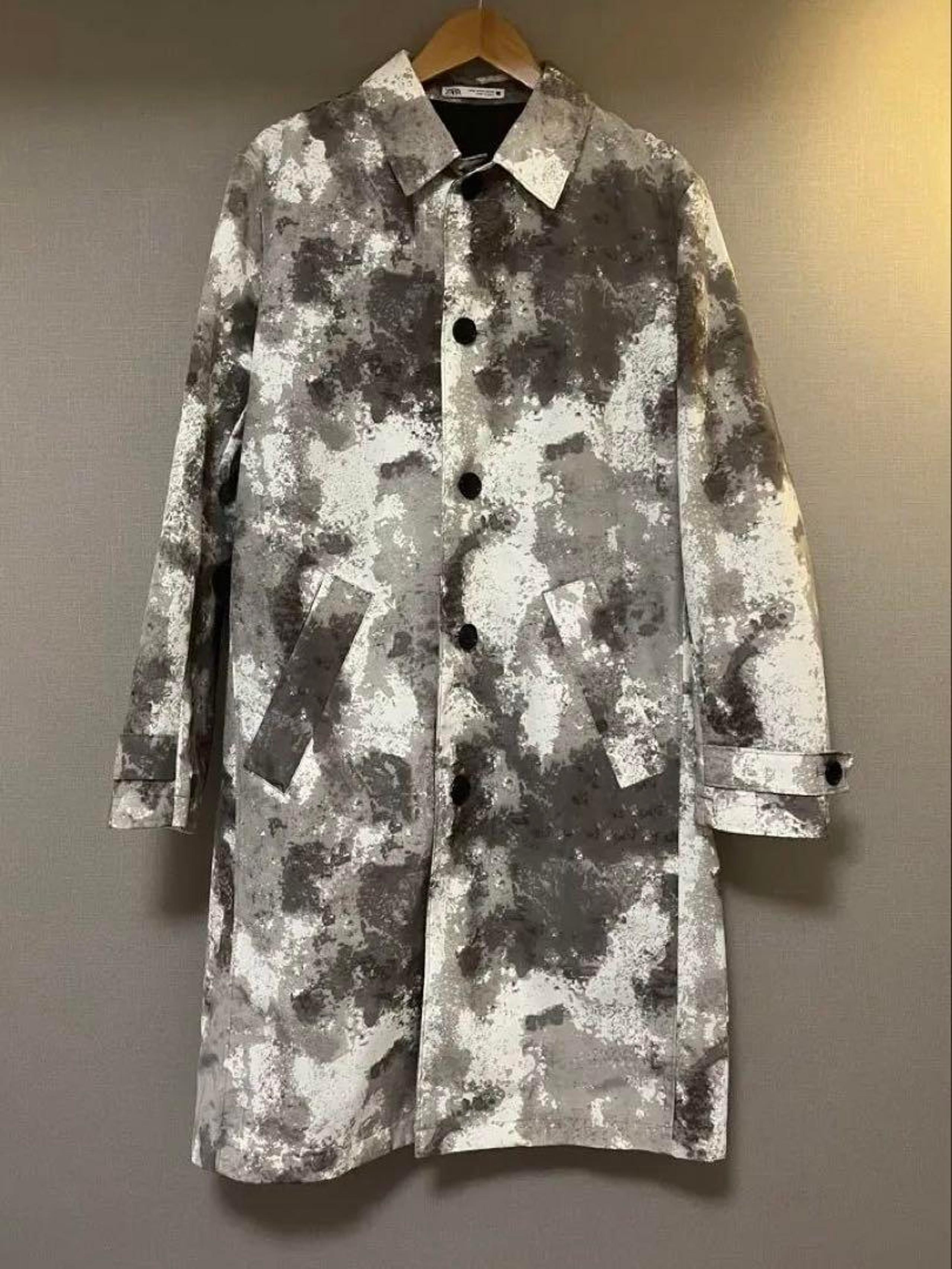 [Unused] Men's ZARA Camouflage Trench Coat M