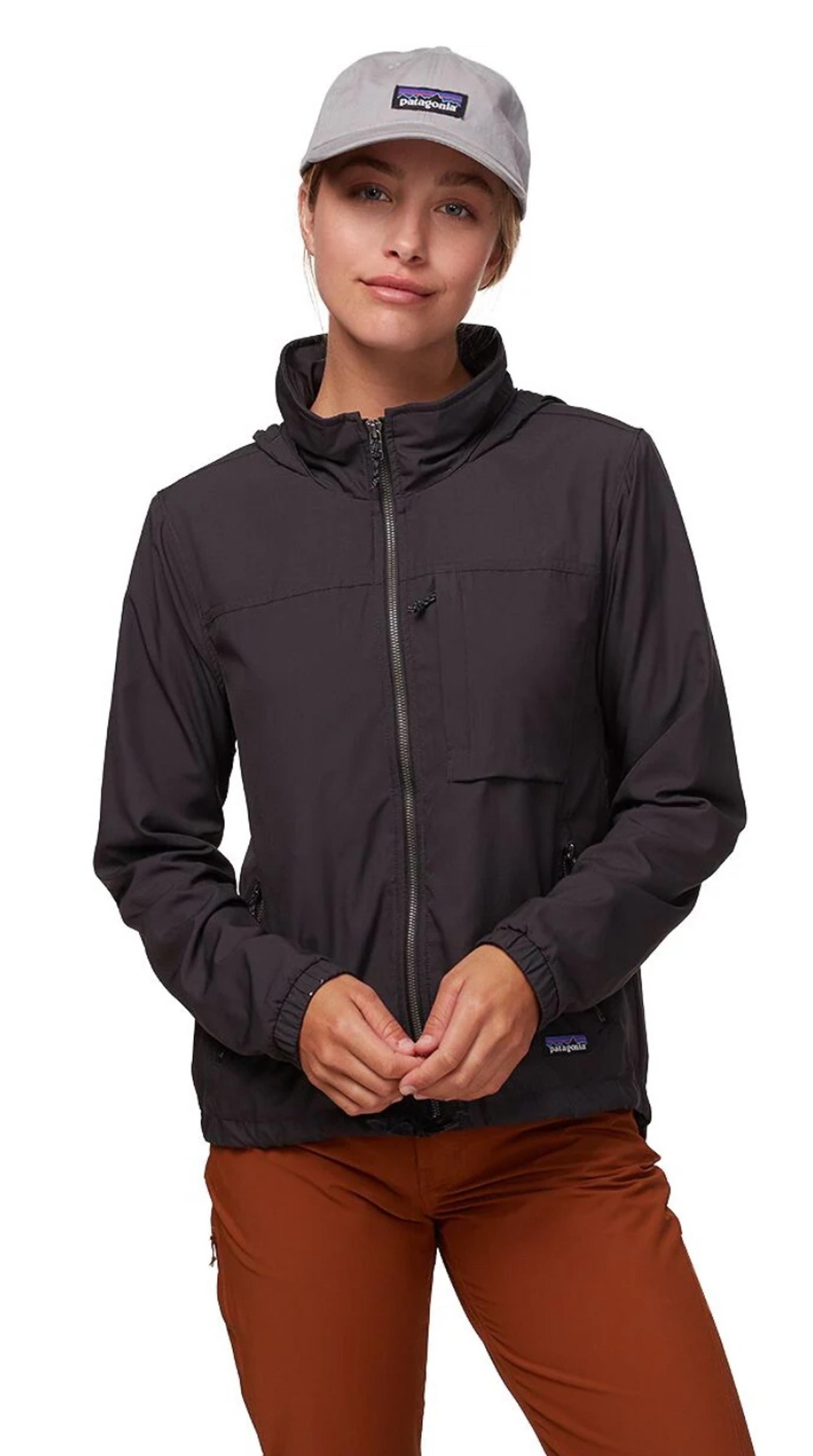 Patagonia Women Mountain View Windbreaker Jacket szM Gray