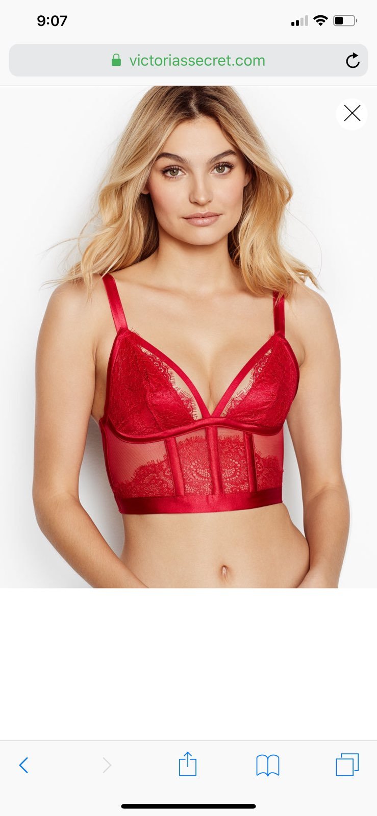 Victoria Secret Red Bustier Bra