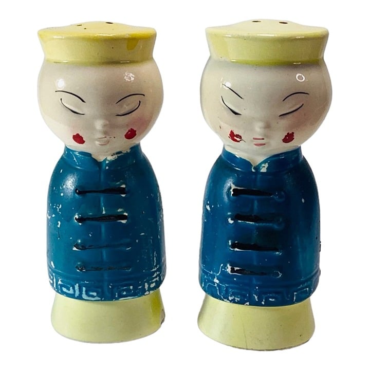 Salt & Pepper Shakers Howard Davar Asian 4.25