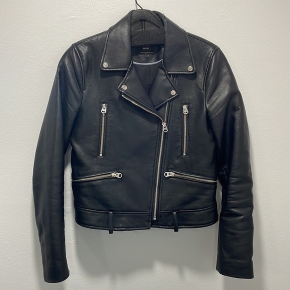 Zara Black Faux Leather Jacket