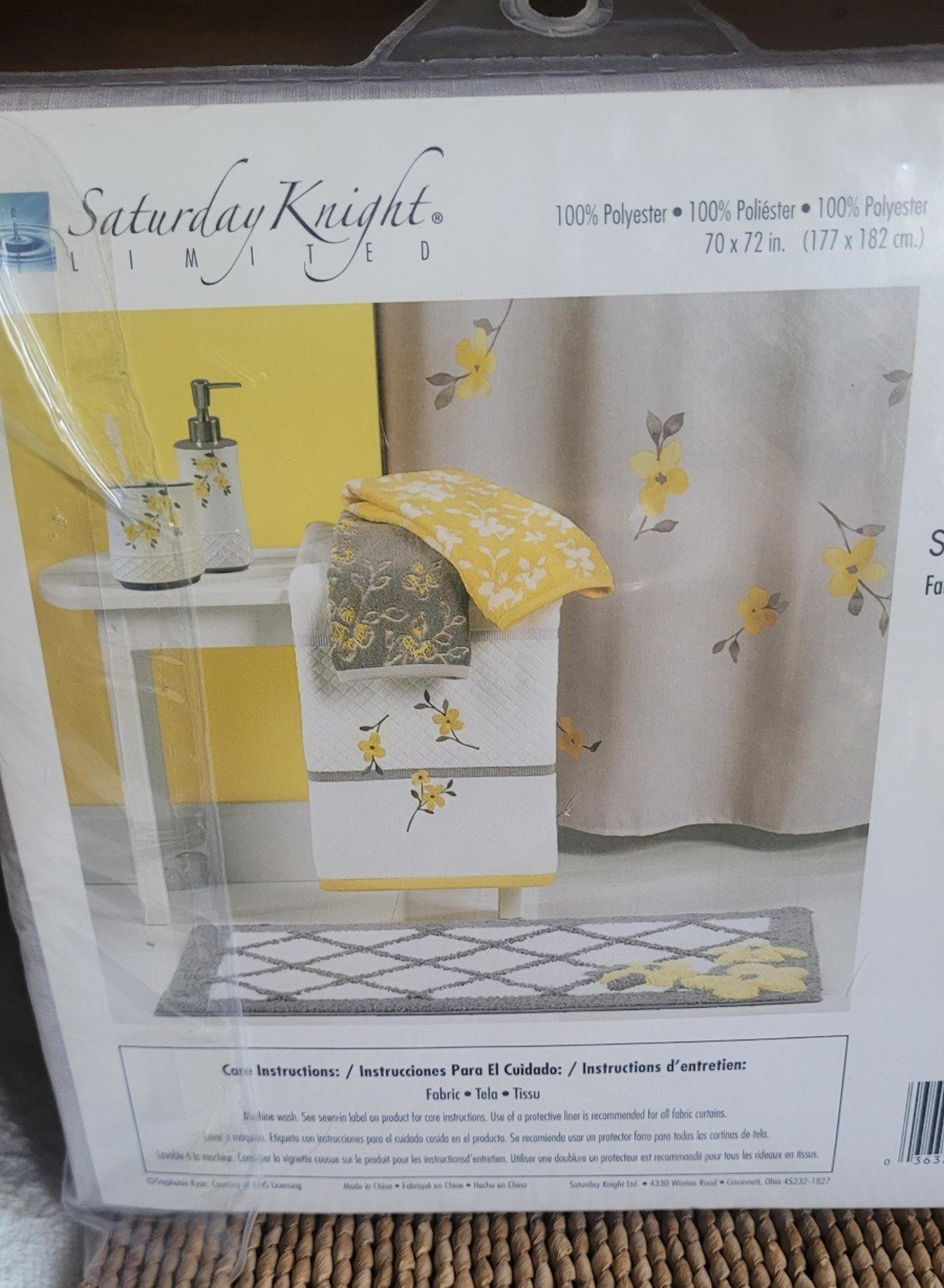 Spring Garden Fabric Shower Curtain by Saturday Knight Limited, NEW