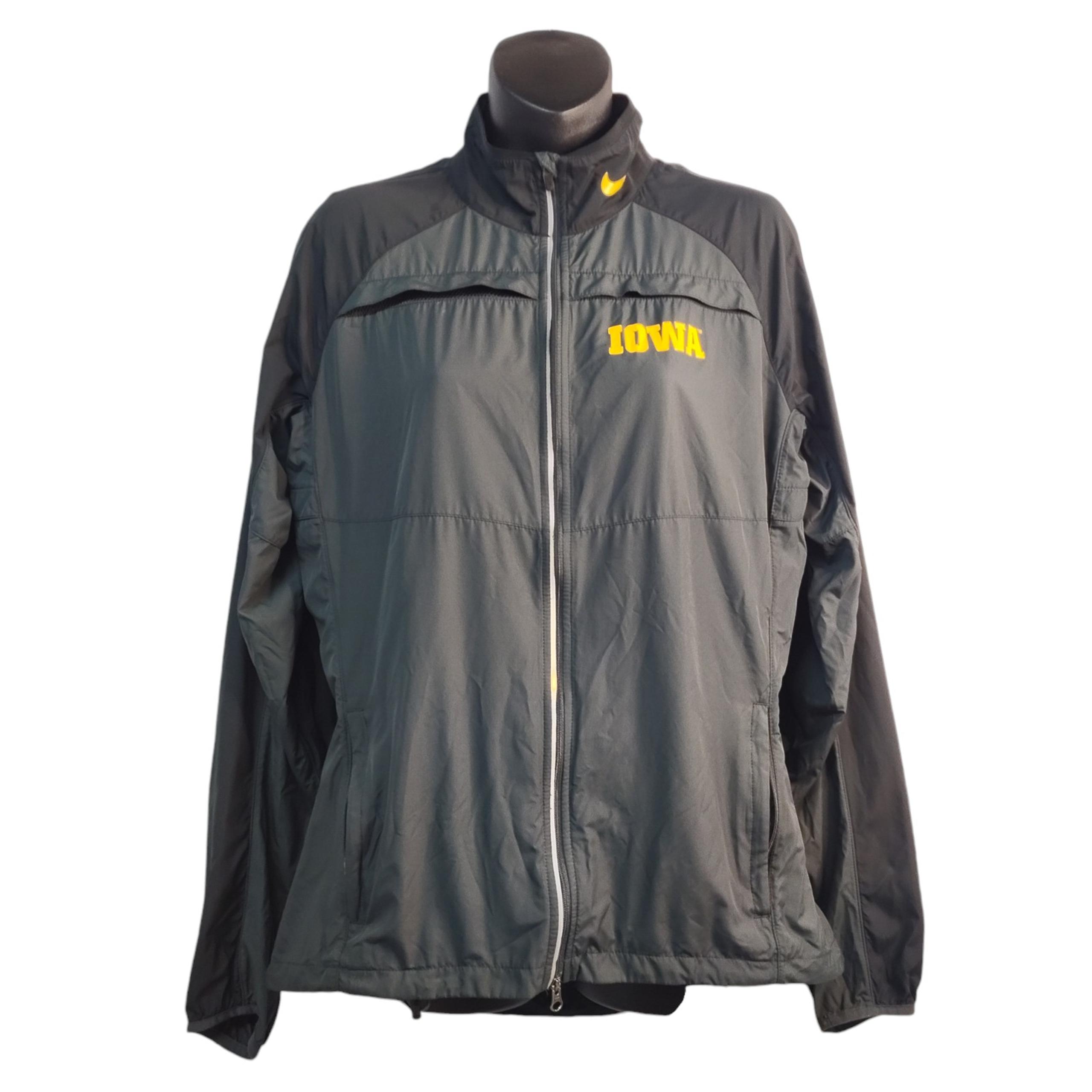 Nike Iowa Jacket Women's Gray Windbreaker Jacket Size M