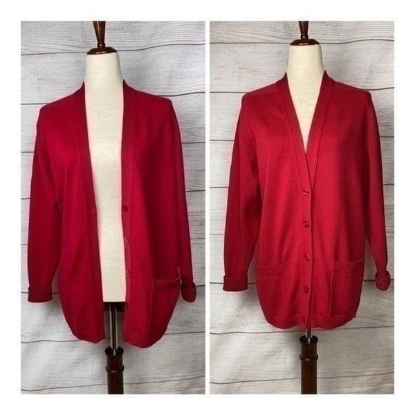 Kasha de Rodier Red Wool Blend Cardigan