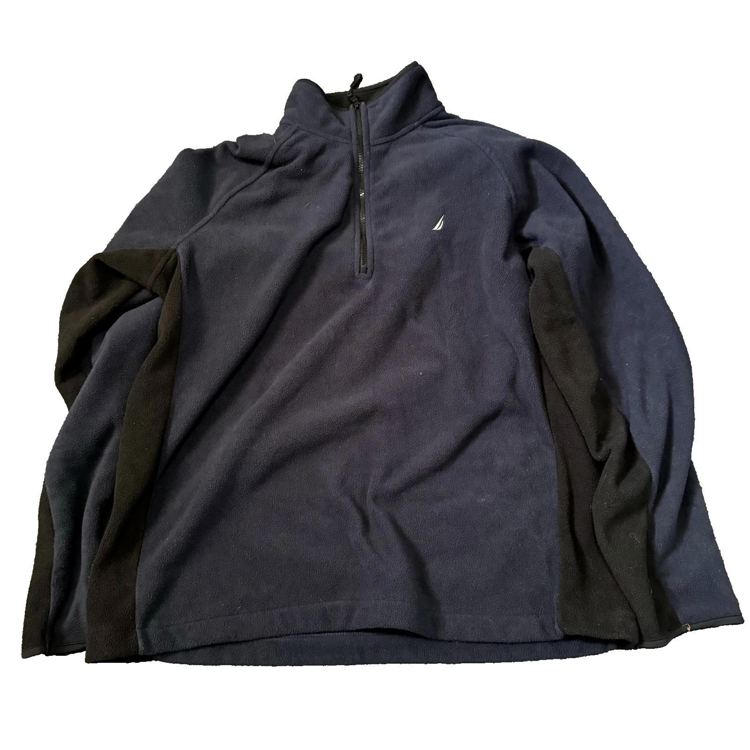 Nautica Blue Pullover Fleece Jacket Mens XL