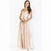 Show Me Your Mumu Faith Champagne Luxe Satin Maxi Dress XS