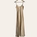 Show Me Your Mumu Faith Champagne Luxe Satin Maxi Dress XS