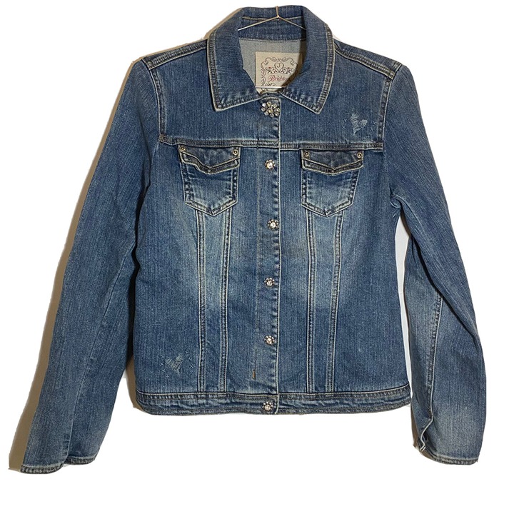 Brighton Ladies Size Small Denim K1015 Studded And Embroidery, Designer Jewelry