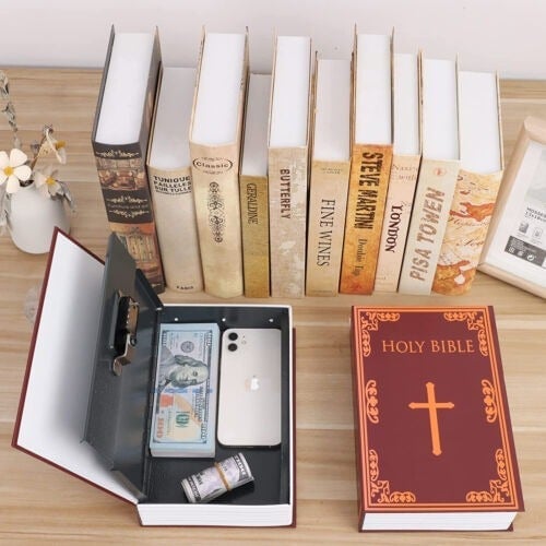 Bible Book Safe, Book Vault for Valuables