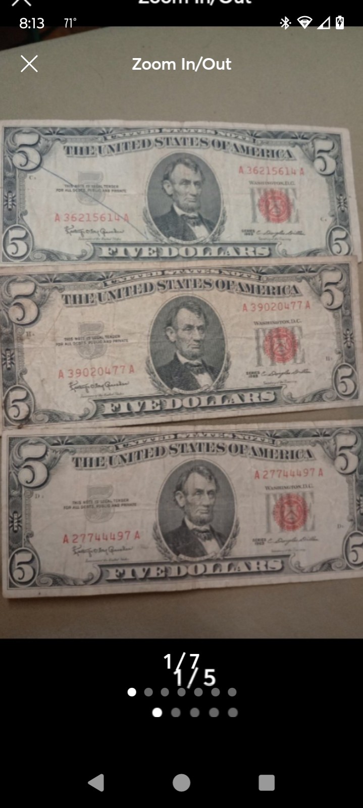 Lot vintage3 1963 red seals rare getting hard to find