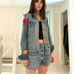Levi’s Custom Patchwork Boyfriend Trucker Jean Jacket Size M