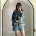 Levi’s Custom Patchwork Boyfriend Trucker Jean Jacket Size M