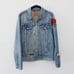 Levi’s Custom Patchwork Boyfriend Trucker Jean Jacket Size M