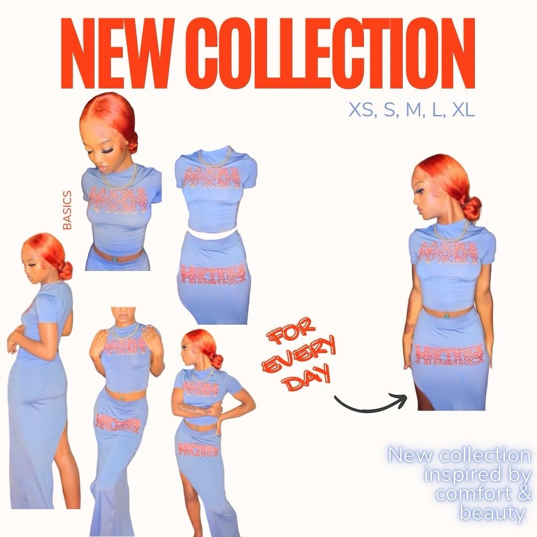 Snobb Kouture two piece slit skirt set
