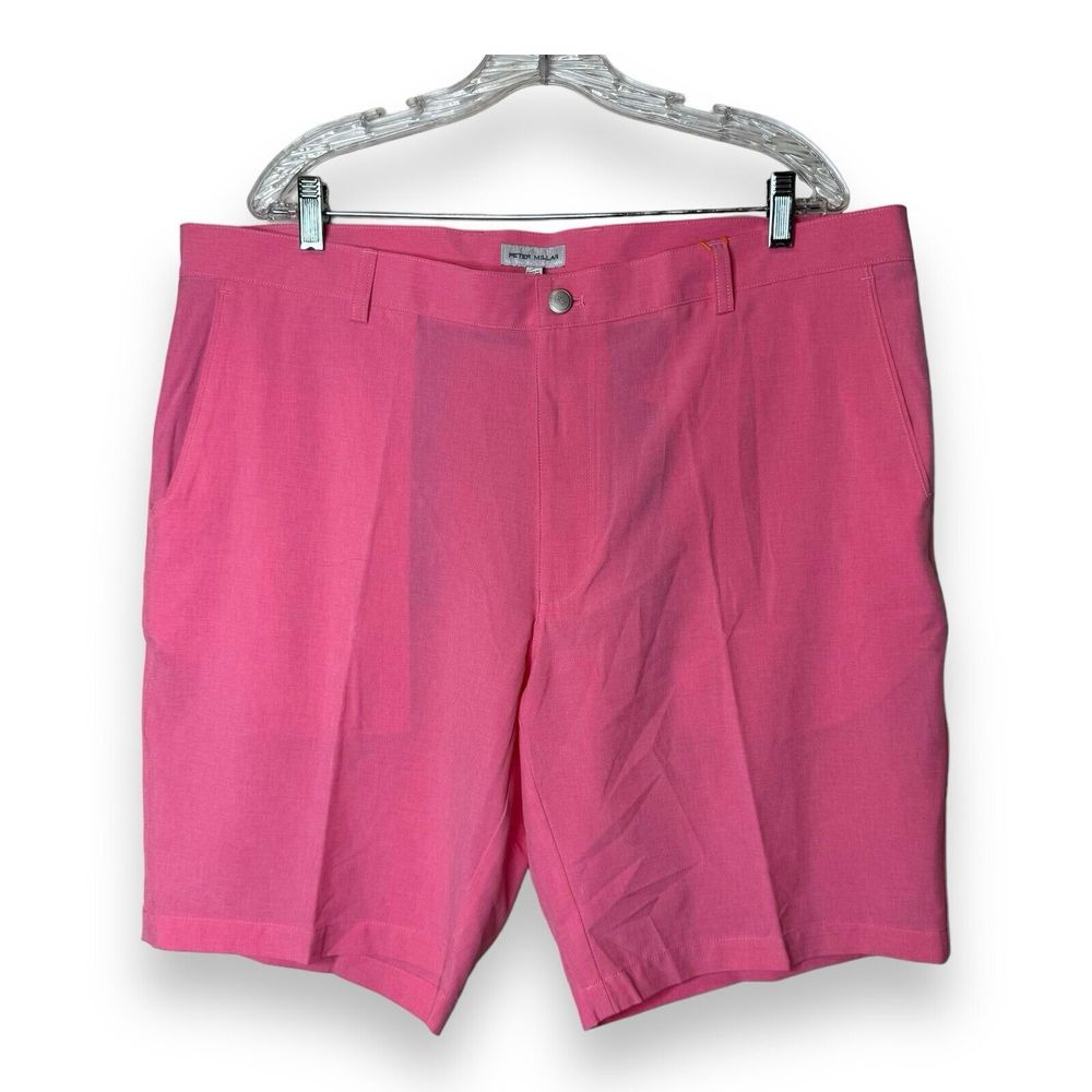 NWT Men Peter Millar Shackleford Performance Hybrid Short Cottage Pink Sz 40