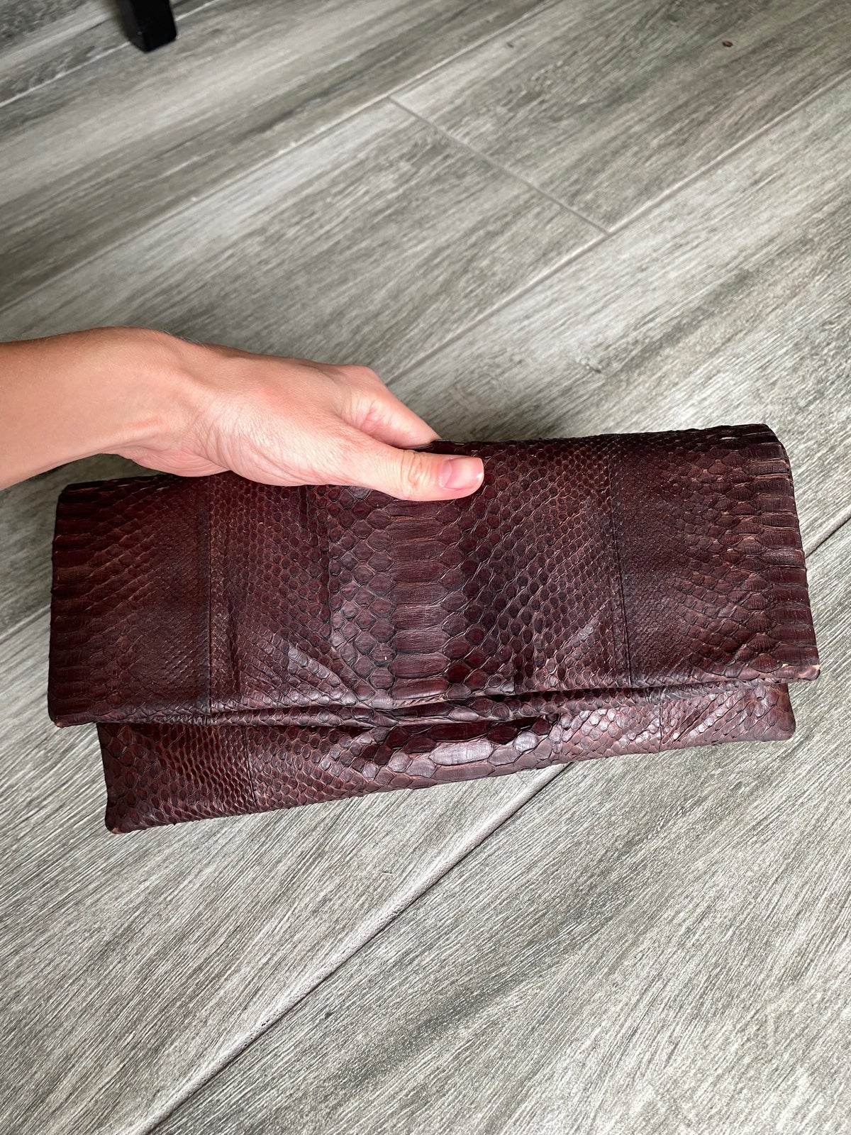 Snake leather bag