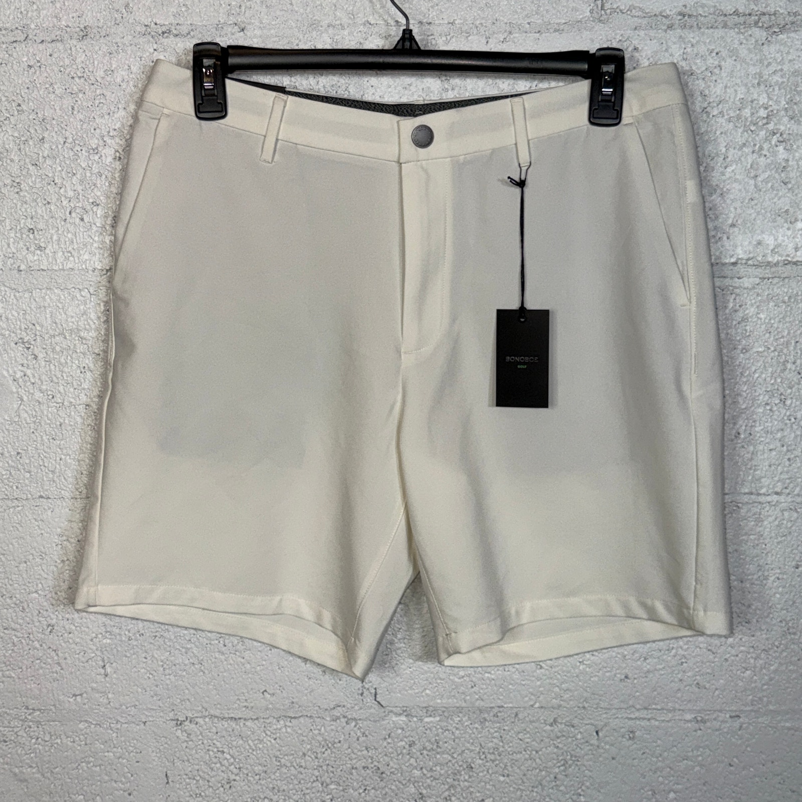 Bonobos Men's All-Season Standard-Fit 7 Golf Shorts coconut milk 34 MSRP 99