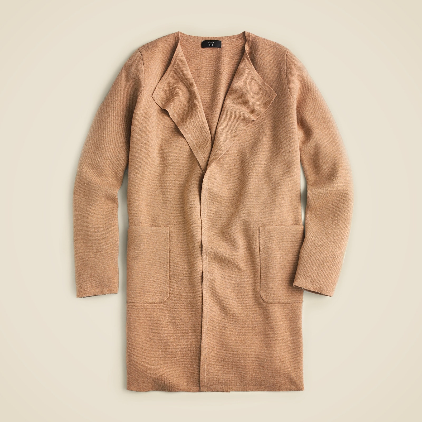 J.Crew 'Juliette' Brown Collarless Sweater Blazer Size S