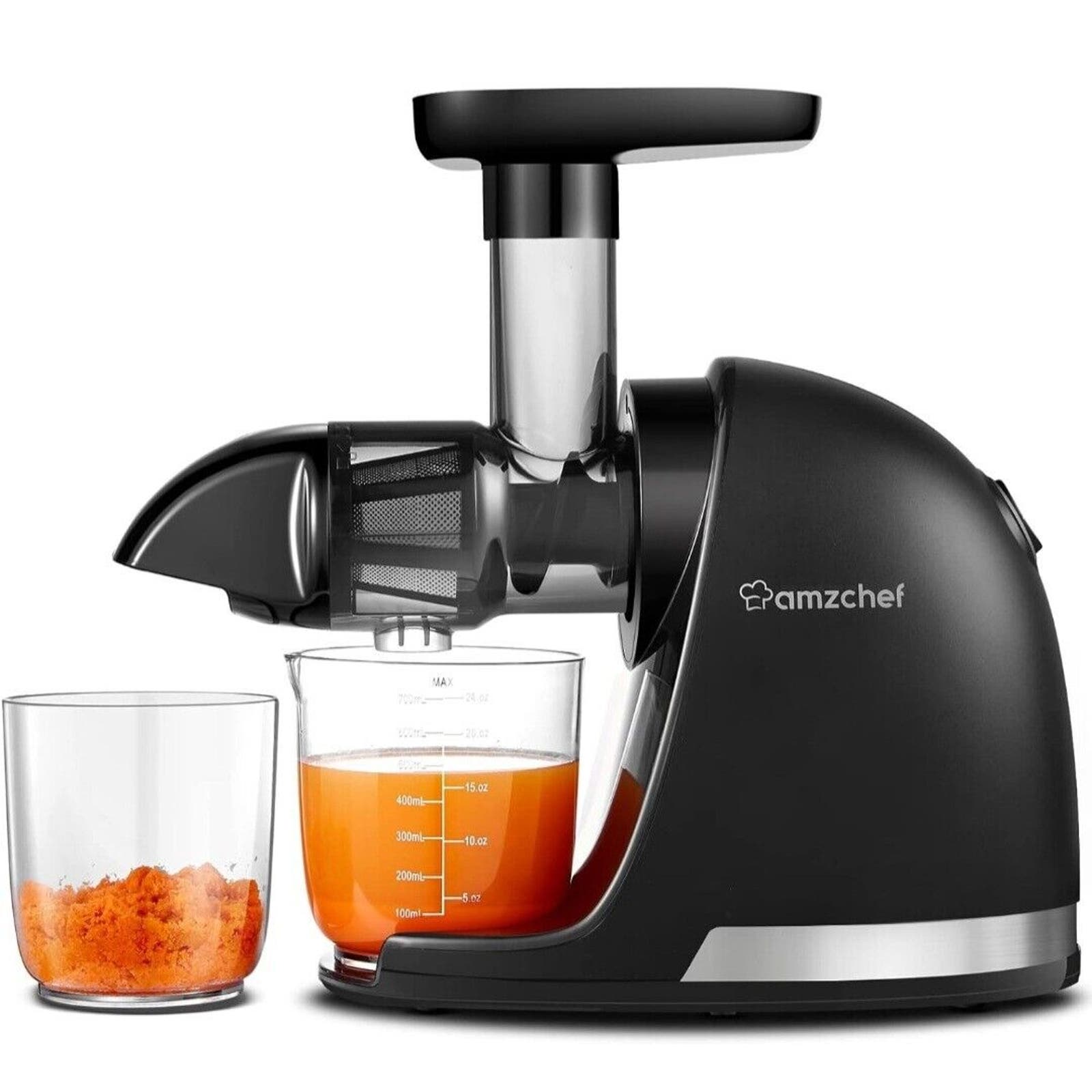 Cold Press Juicer Machines AMZCHEF Slow Masticating Juicer with Reverse Funct...