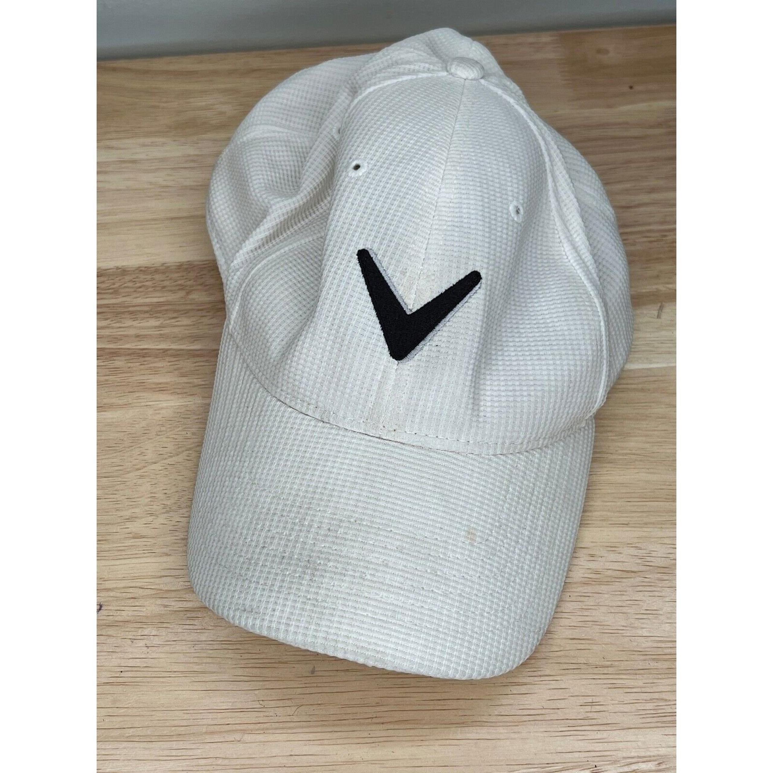 Callaway Hat Mens White Adjustable Strap Baseball Cap Golf