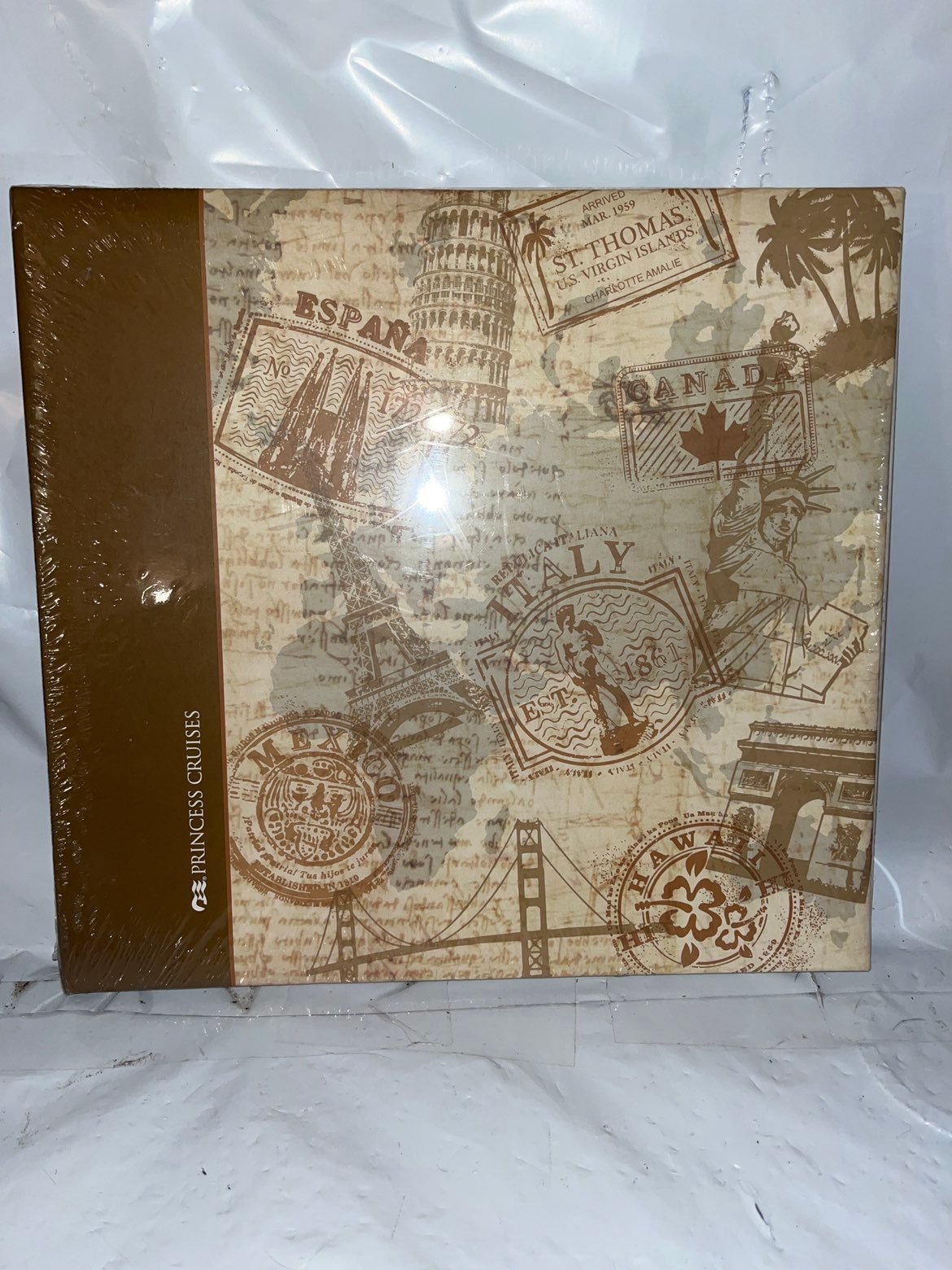Scrapbook Album Princess Cruise NEW 12x12 Post Bound Expandable Travel Theme