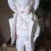 Vintage German Bisque Porcelain Large Victorian Boy w/Cigar Early 1900's