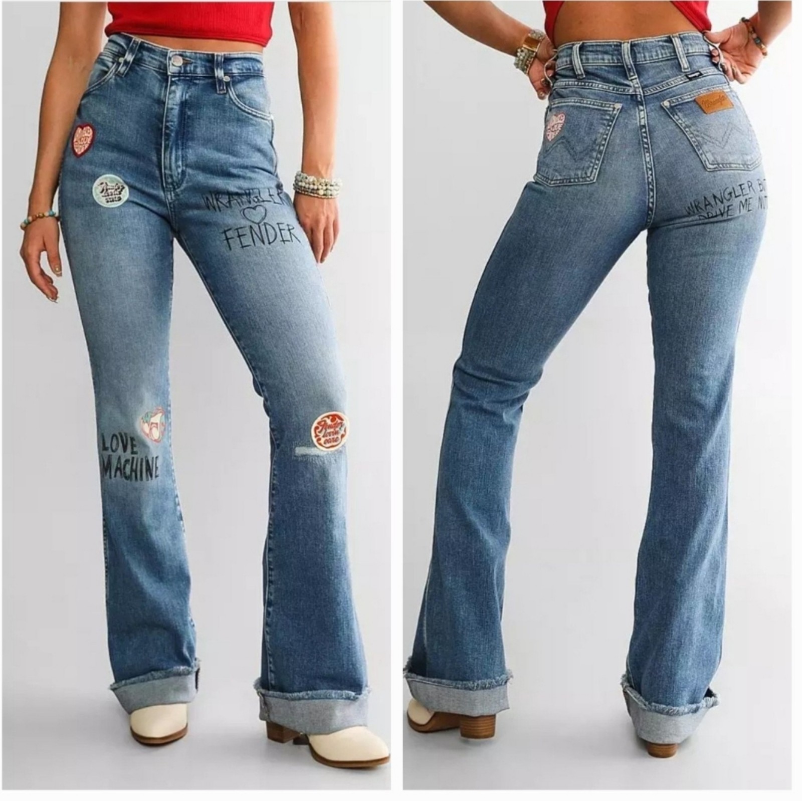 Wrangler X Fender Westward Rockstar Bootcut Jean - Women's size 26 waist x 30
