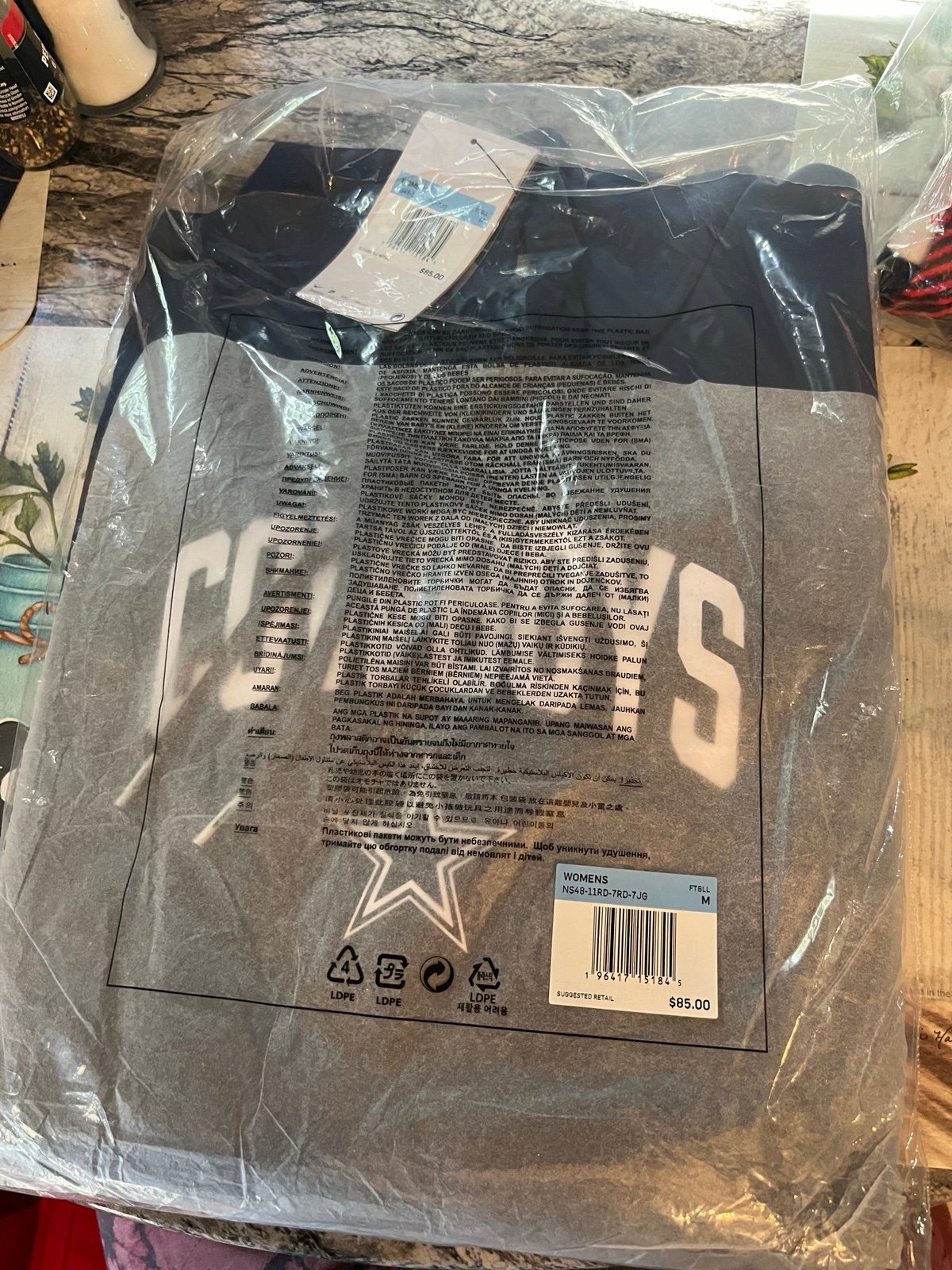 NFL Dallas Cowboys Nike Therma-Fit Sideline Pullover Hoodie Jacket Women's mediu