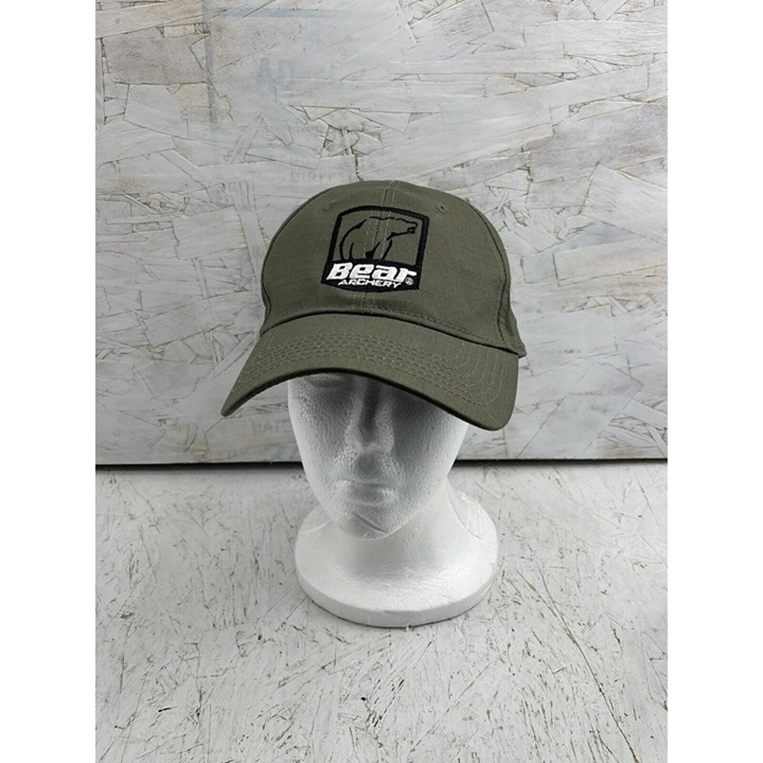 Bear Archery Men's Hat Baseball Cap Bow Hunting Outdoor Adjustable Olive Green