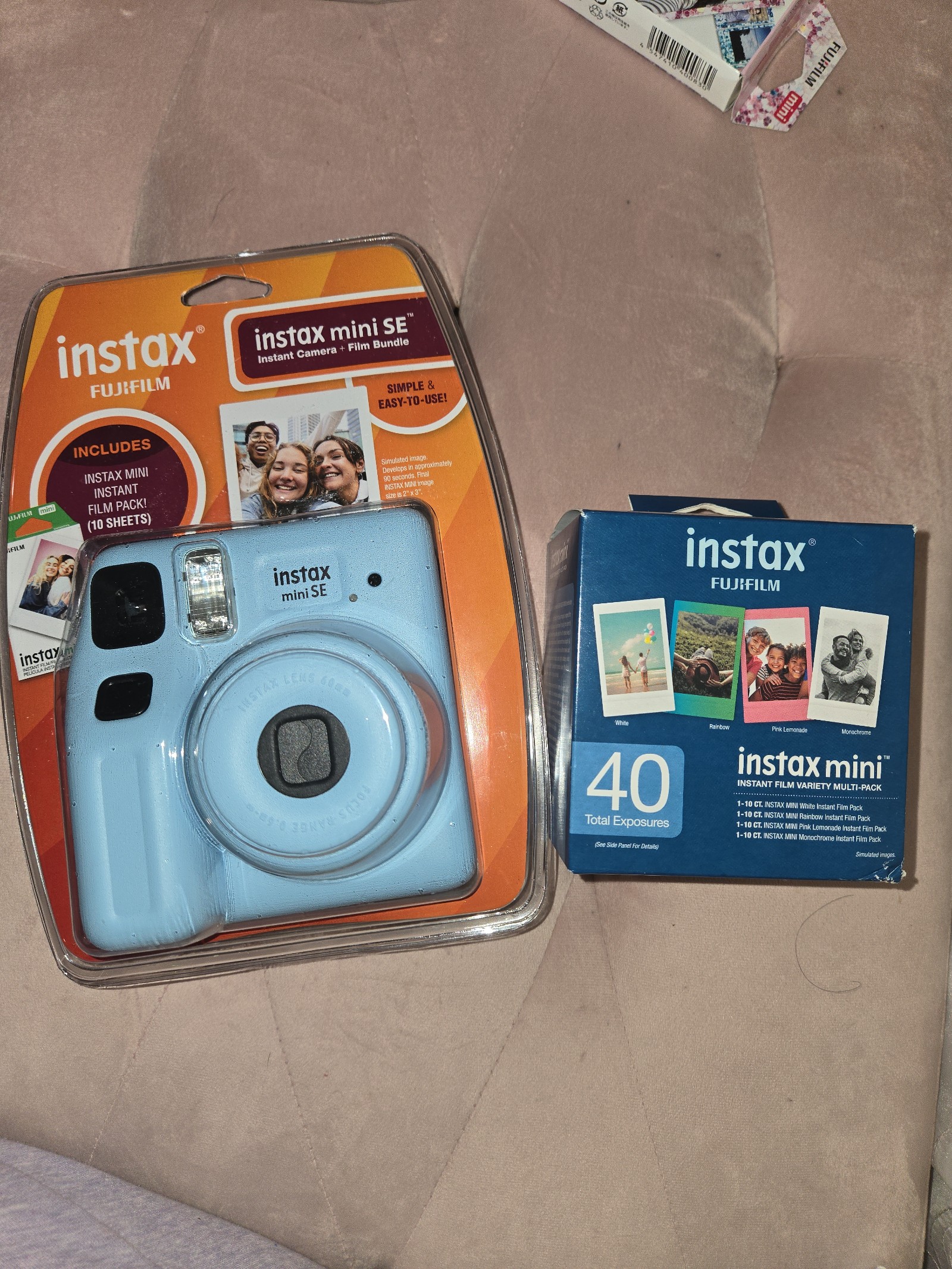 Instax Mini SE Instant Camera Film bundle plus 40 pack of decorative film