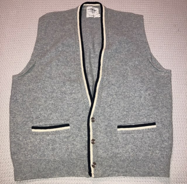 Vintage Arrow 100% Lambs Wool Vest