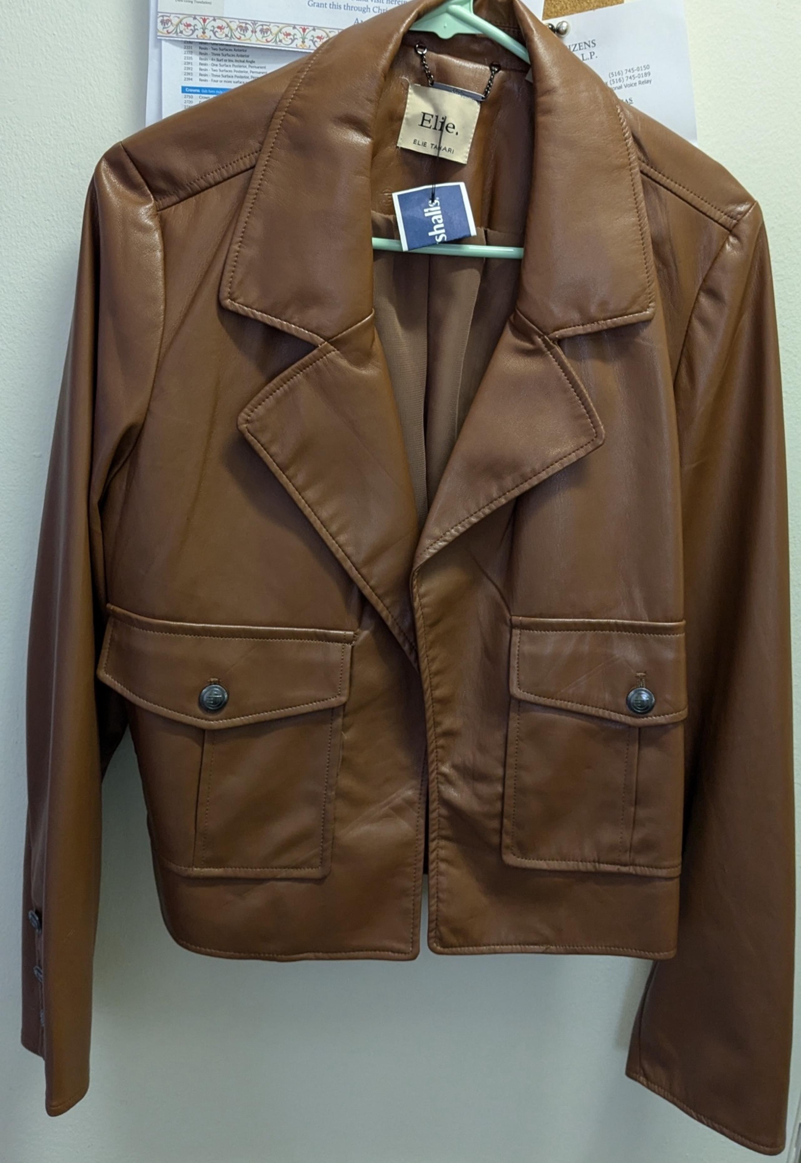 Ellie Tahari Leather Women Jacket