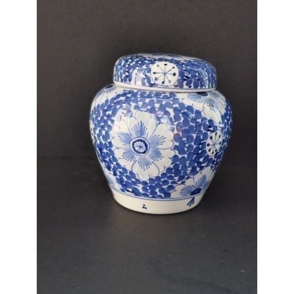Vintage Royal Delft porcelain covered jar
